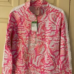 Lilly Pulitzer UPF+50 Skipper Popover in Coral Reef Small NWT